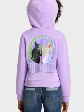 Wicked Lavender Kids Hooded Sweatshirt  NWT  Girls Sz 10/XXL